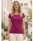 Ženska majica kratkih rukava ALTISPORT NoPrint NP/ALW221 FUSCHIA CRVENA