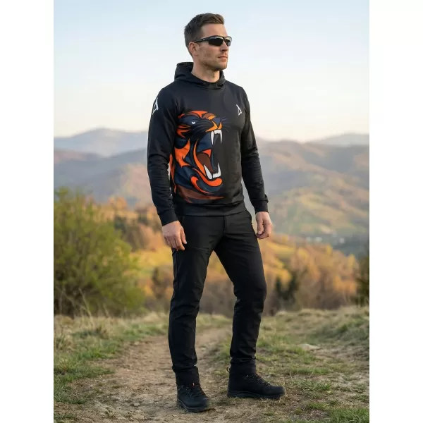  Muška premium funkcionalna majica ALTISPORT VOJ/ALM029MI01 CRNO-NARANČASTA 