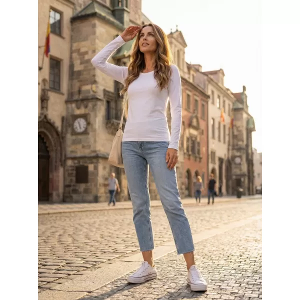  Ženska majica s dugim rukavima ALTISPORT NoPrint NP/ALW931 BIJELA 