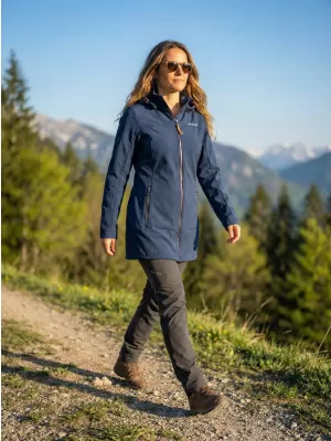 Ženski softshell kaput ALTISPORT CIARA TAMNOPLAVA