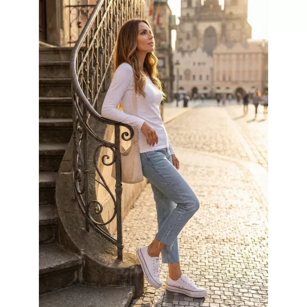  Ženska majica s dugim rukavima ALTISPORT NoPrint NP/ALW931 BIJELA 