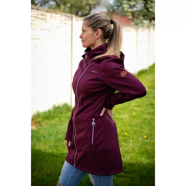  Ženski softshell kaput ALTISPORT CIARA BORDO/LJUBIČASTA 