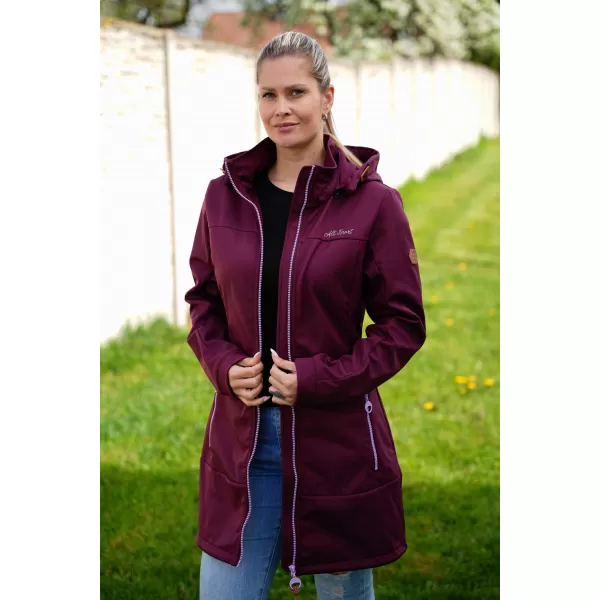  Ženski softshell kaput ALTISPORT CIARA BORDO/LJUBIČASTA 