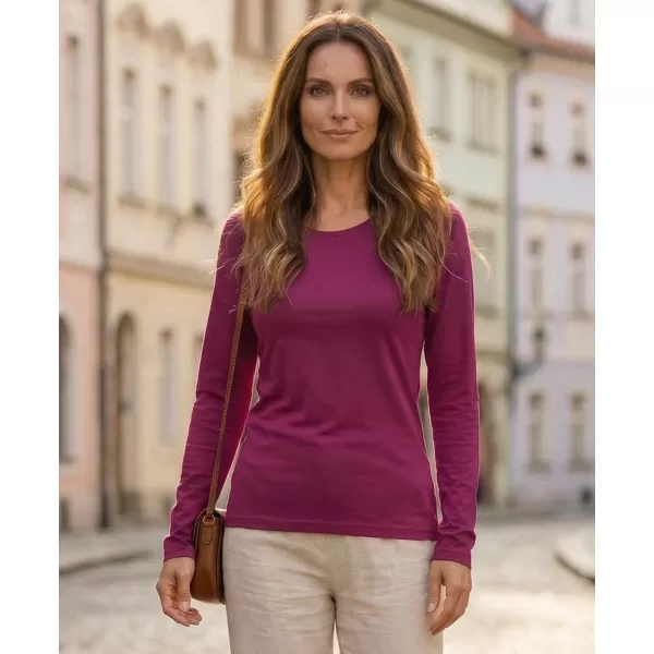  Ženska majica s dugim rukavima ALTISPORT NoPrint NP/ALW931 FUKSIJA 