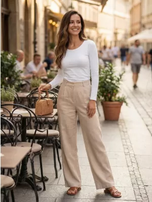 Ženska majica s dugim rukavima ALTISPORT NoPrint NP/ALW961 BIJELA