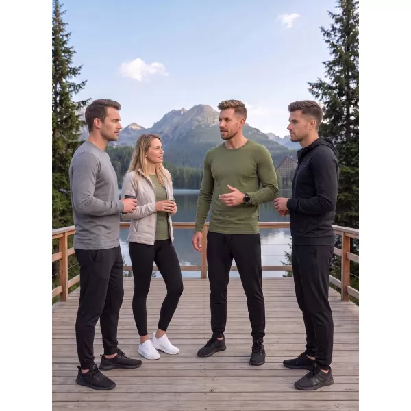  Muška majica s dugim rukavima ALTISPORT NoPrint NP/ALM911 KAKI 