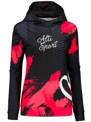 Ženska premium funkcionalna majica ALTISPORT VOJ/ALW027MI01 CRNO/CRVENO