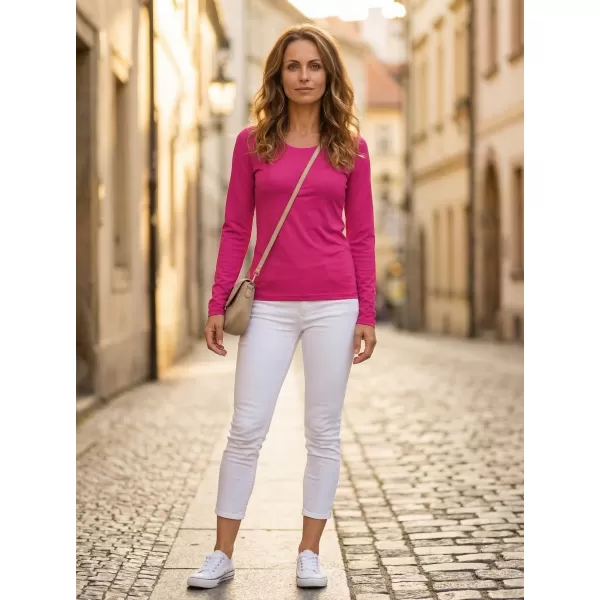  Ženska majica s dugim rukavima ALTISPORT NoPrint NP/ALW931 MALINA 