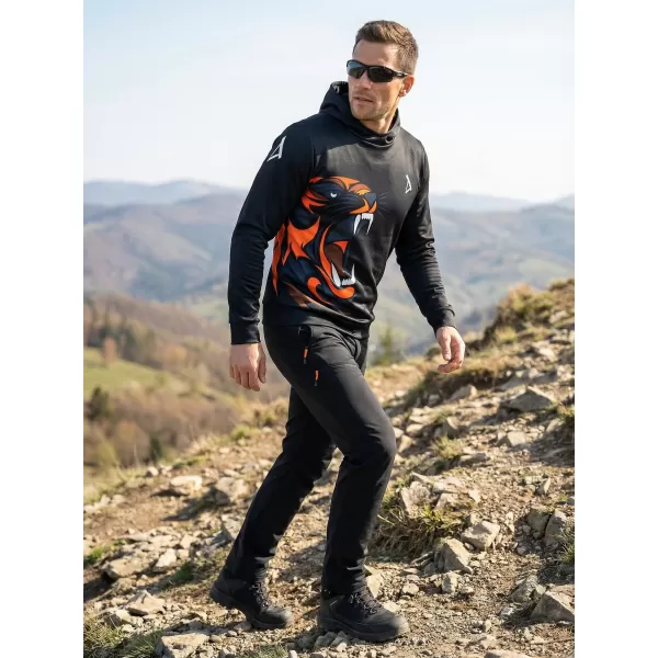  Muška premium funkcionalna majica ALTISPORT VOJ/ALM029MI01 CRNO-NARANČASTA 