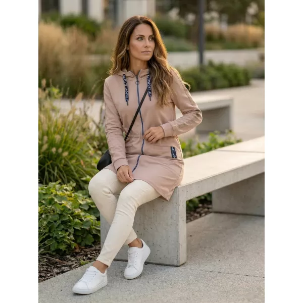  Ženski sweatshirt ALTISPORT CELIA BEŽ/PLAVA 