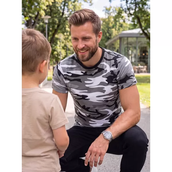  Muška majica kratkih rukava ALTISPORT NoPrint NP/ALM441 MASKIRNO SIVA 