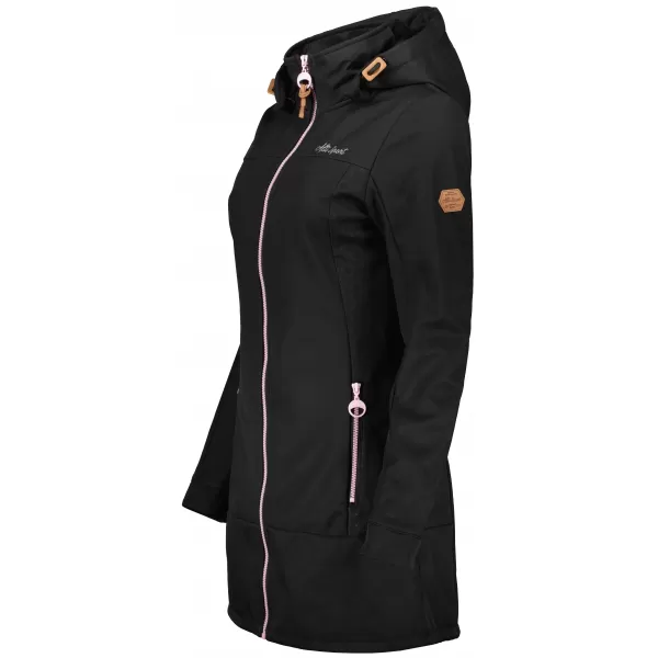  Ženski softshell kaput ALTISPORT CIARA CRNO/RUŽIČASTO 