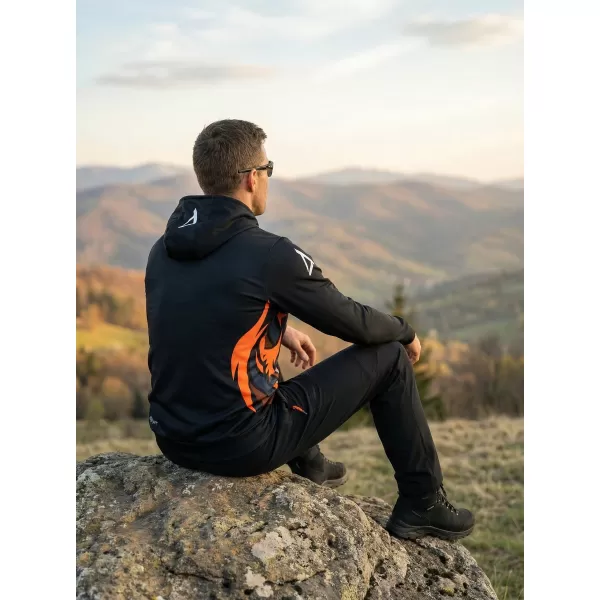  Muška premium funkcionalna majica ALTISPORT VOJ/ALM029MI01 CRNO-NARANČASTA 