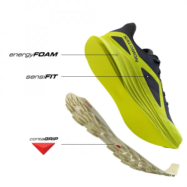  Muške cipele SALOMON ULTRA FLOW L47462500 CRNA/SUMPORNA OPRUGA/PROZIRNO ŽUTA 