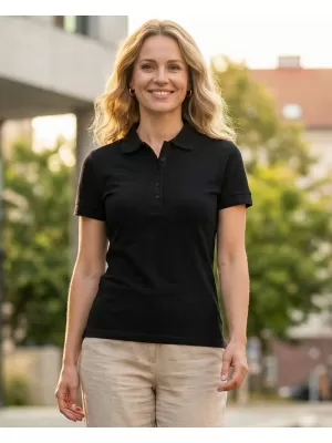 Ženska majica s kragnom ALTISPORT NoPrint NP/ALW012 CRNA