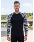 Muška majica s dugim rukavima ALTISPORT NoPrint NP/ALM661 MASKIRNO SIVA