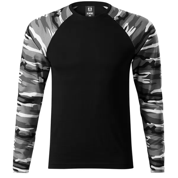  Muška majica s dugim rukavima ALTISPORT NoPrint NP/ALM661 MASKIRNO SIVA 