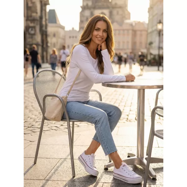  Ženska majica s dugim rukavima ALTISPORT NoPrint NP/ALW931 BIJELA 