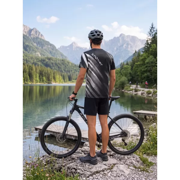  Muška funkcionalna premium majica ALTISPORT VOJ/ALM028TR01 CRNO-BIJELO 