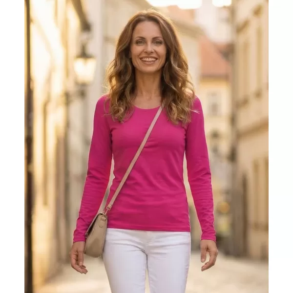  Ženska majica s dugim rukavima ALTISPORT NoPrint NP/ALW931 MALINA 