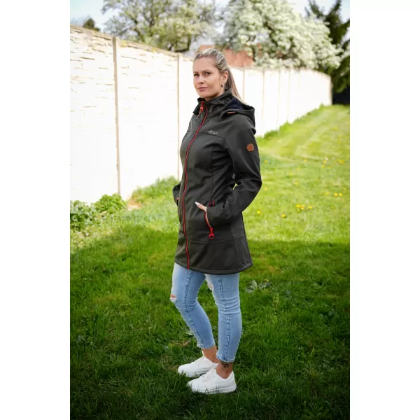 Ženski softshell kaput ALTISPORT CIARA KAKI/CRVENA 
