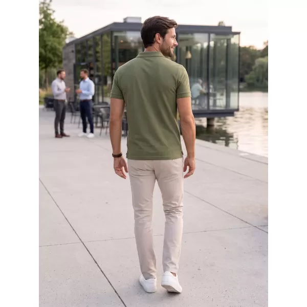  Muška majica s kragnom ALTISPORT NoPrint NP/ALM302 KAKI 