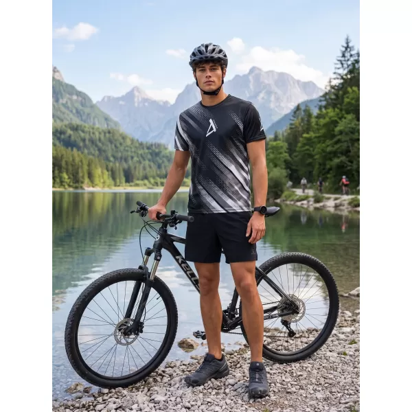  Muška funkcionalna premium majica ALTISPORT VOJ/ALM028TR01 CRNO-BIJELO 