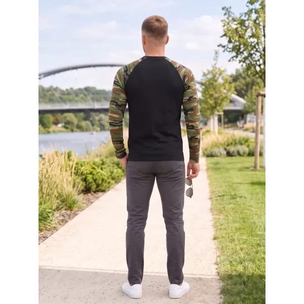  Muška majica s dugim rukavima ALTISPORT NoPrint NP/ALM661 KAMUFLAŽNO SMEĐA 