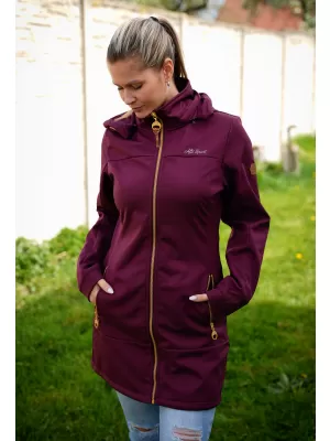 Ženski softshell kaput ALTISPORT CIARA TAMNOCRVENA