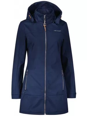 Ženski softshell kaput ALTISPORT CIARA TAMNOPLAVA/SREBRNA