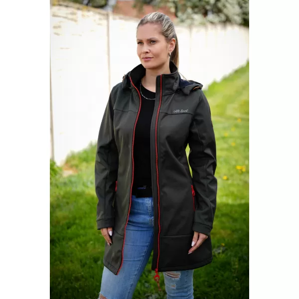  Ženski softshell kaput ALTISPORT CIARA KAKI/CRVENA 