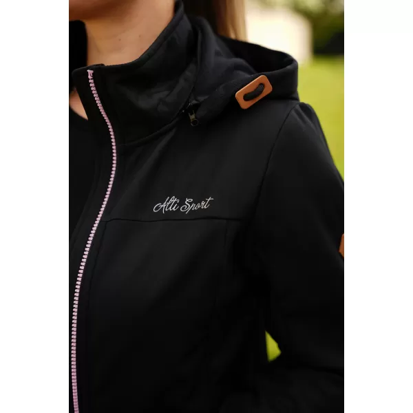  Ženski softshell kaput ALTISPORT CIARA CRNO/RUŽIČASTO 