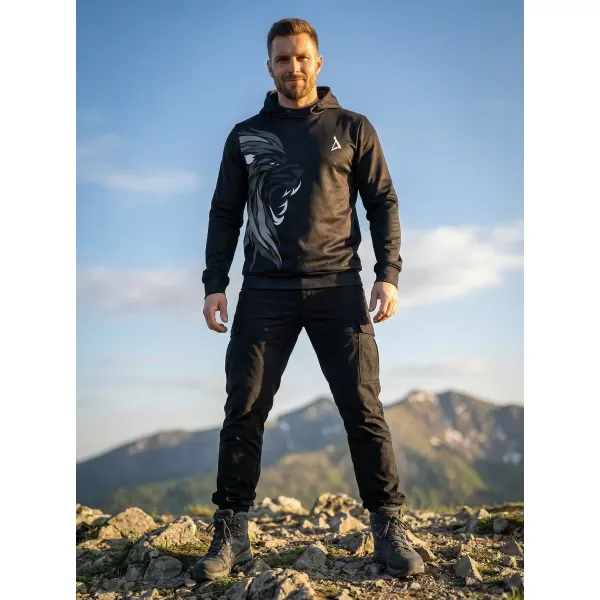  Muška premium funkcionalna majica ALTISPORT VOJ/ALM029MI01 CRNA I BEŽ 