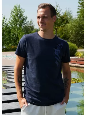 Muška majica kratkih rukava ALTISPORT CLARK TAMNOPLAVA