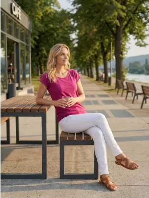 Ženska majica kratkih rukava ALTISPORT NP/ALW021 FUKSIJA CRVENA