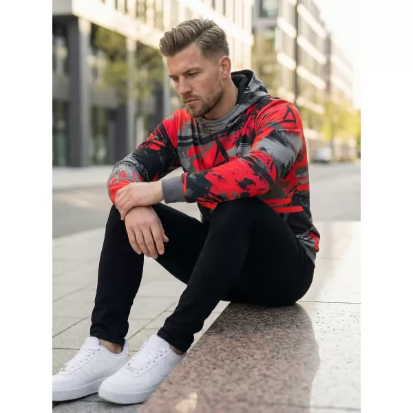  Muška vrhunska majica ALTISPORT VOJ/ALM014MI01 CRNO I CRVENO 