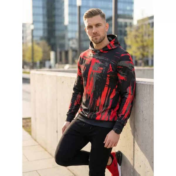  Muška vrhunska majica ALTISPORT VOJ/ALM010MI01 CRNO I CRVENO 