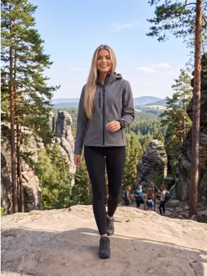 Ženska softshell jakna ALTISPORT NoPrint NP/ALW125 TAMNO SIVI ODSJAJI