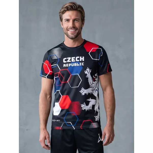  Muška premium funkcionalna majica ALTISPORT x CZE VOJ/ALM036TR01 HEKSA CRNA 