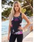 Ženska premium funkcionalna majica bez rukava ALTISPORT VOJ/ALW009TIL01 CRNO/SVIJETLO RUŽIČASTO