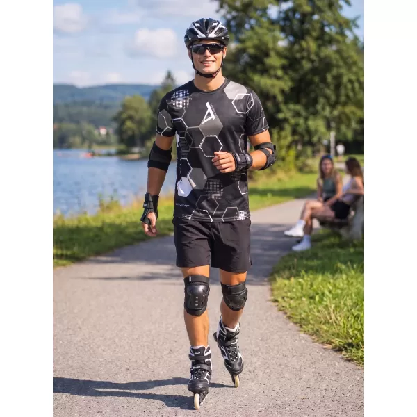  Muška funkcionalna premium majica ALTISPORT VOJ/ALM037TR01 CRNO-BIJELO 