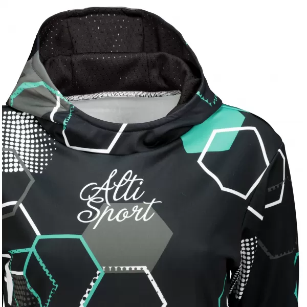  Ženska vrhunska funkcionalna majica ALTISPORT VOJ/ALW037MI01 CRNO/TIRKIZNO 