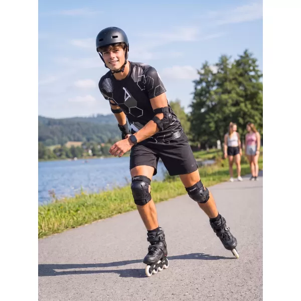 Muška funkcionalna premium majica ALTISPORT VOJ/ALM037TR01 CRNO-BIJELO 