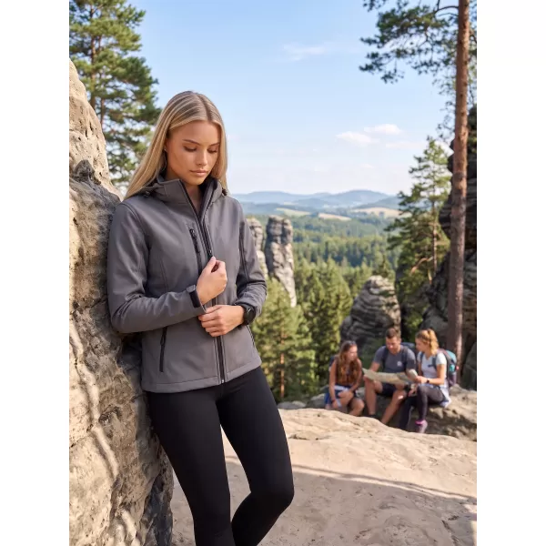  Ženska softshell jakna ALTISPORT NoPrint NP/ALW125 TAMNO SIVI ODSJAJI 