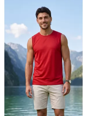 Muška funkcionalna majica bez rukava ALTISPORT NoPrint NP/ALM028 CRVENA
