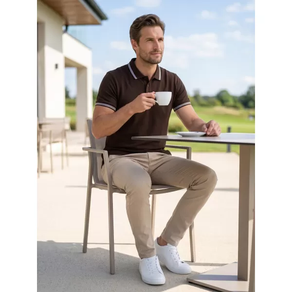  Muška majica s kragnom ALTISPORT NP/ALM921 KAVA 