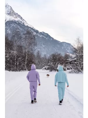 Ženska pamučna trenirka NORDBLANC BOYFRIEND NBSPL7888 SVIJETLOPLAVA