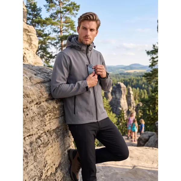  Muška softshell jakna ALTISPORT NoPrint NP/ALM225 TAMNO SIVI ODSJAJI 