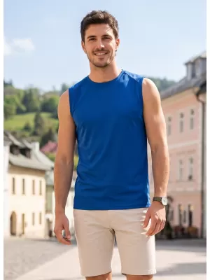 Muška funkcionalna majica bez rukava ALTISPORT NoPrint NP/ALM028 KRALJEVSKO PLAVA