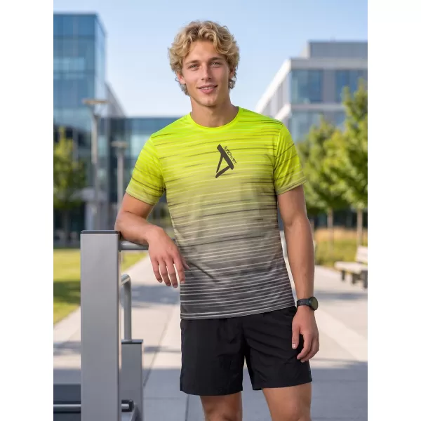  Muška premium funkcionalna majica ALTISPORT VOJ/ALM031TR01 CRNA/FLUO ŽUTA 